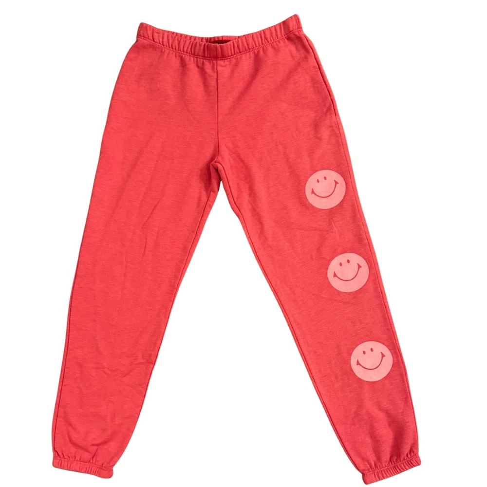 Firehouse Red Happy Face Sweatpants Girls size XL NWOT